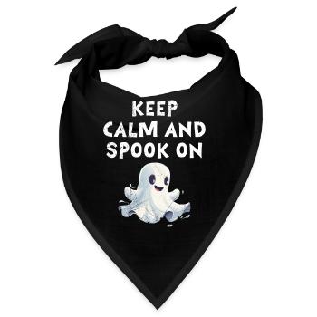 Halloween Party KEEP CALM AND SPOOK ON Geister - Bandana - Schwarz - Vorne