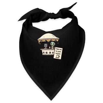 Entführung durch Außerirdische Bring Mich Zu Deinem Latte Kaffee - Bandana - Schwarz - Vorne