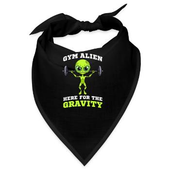 Alien Entführung Gym Alien Hier Für Die Schwerkraft - Bandana - Schwarz - Vorne