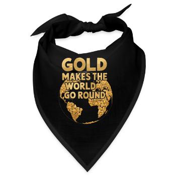 Goldrausch Abenteuer Goldsucher Schatzsuche - Bandana - Schwarz - Vorne