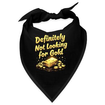 Goldrausch Abenteuer Goldsucher Schatzsuche - Bandana - Schwarz - Vorne