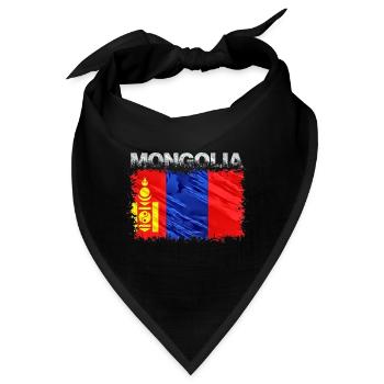 Mongolei - Bandana - Schwarz - Vorne
