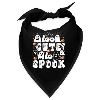 Halloween Party Kinder TOO CUTE TO SPOOK Lustig - Bandana - Schwarz - Vorne