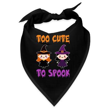 Halloween TOO CUTE TO SPOOK Lustiges Kleine - Bandana - Schwarz - Vorne