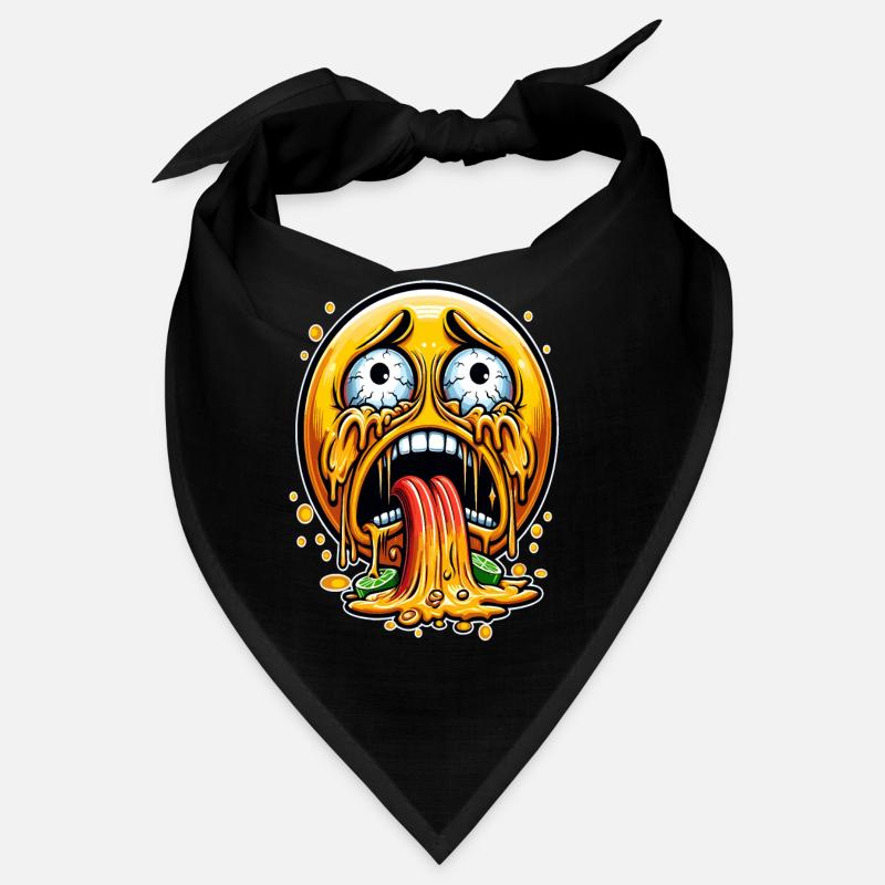 Visage d’attaque de vomi - Bandana - noir