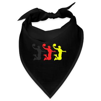 Basketball Tshirt B-Ball Dunking Rebound Spieler - Bandana - Schwarz - Vorne