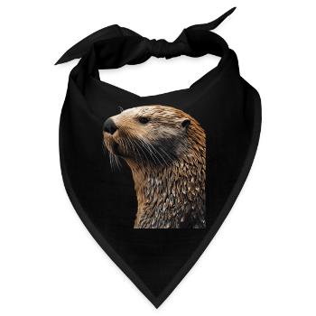 Seeotter - Bandana - Schwarz - Vorne