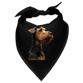 Airedale Terrier - Bandana - Schwarz - Vorne