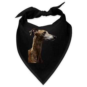 Whippet - Bandana - Schwarz - Vorne