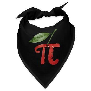 Cherry Pi Day Funny Pie Cherries 3.14 Science - Bandana - Schwarz - Vorne