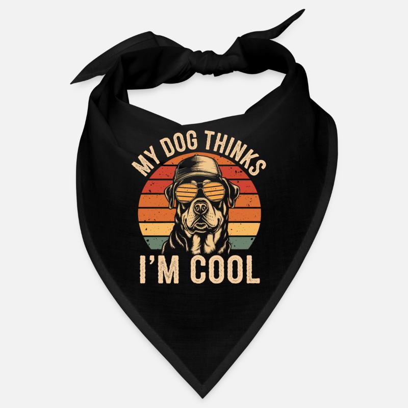 Rottweiler Mon chien pense que je suis cool Bandana
