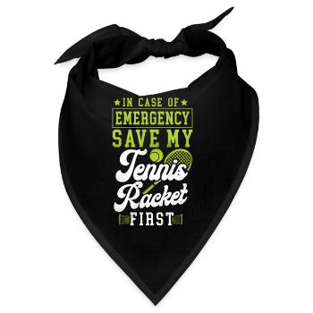 Funny Tennis Player Racket In Case - Bandana - Schwarz - Vorne