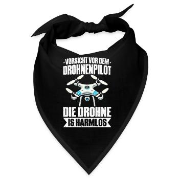 Drohne Pilot Quadrocopter Fliegen Quadcopter - Bandana - Schwarz - Vorne