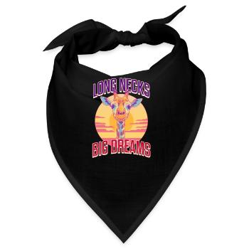 Giraffe Lange Hälse, große Träume - Bandana - Schwarz - Vorne