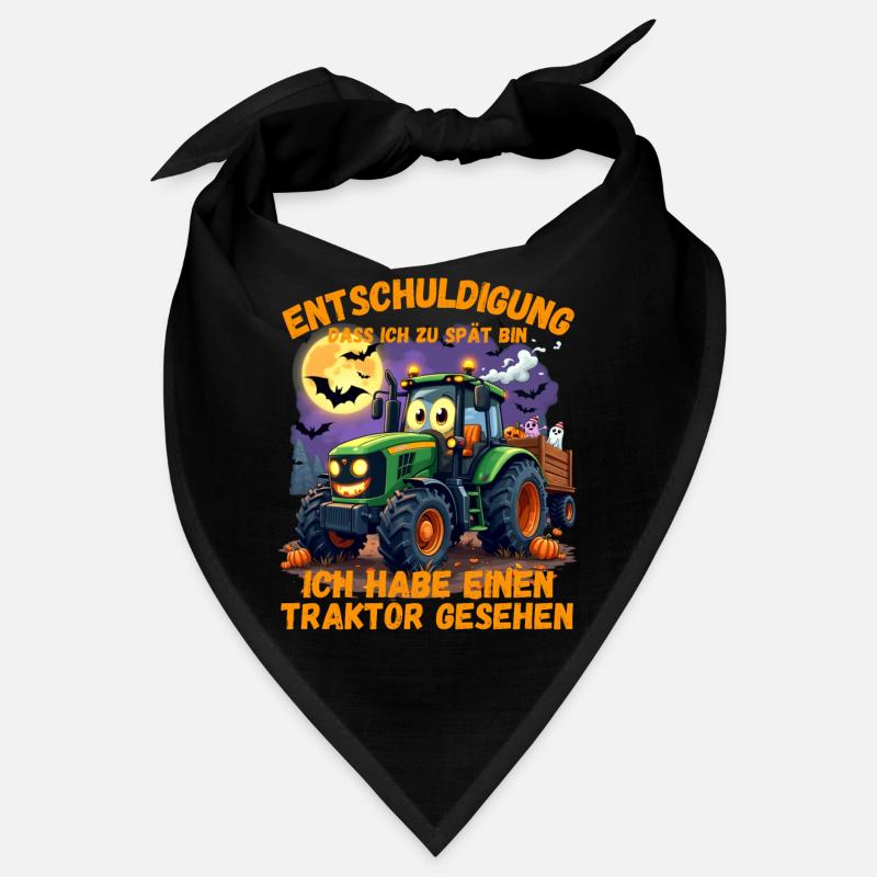 Entschuldigung dass ich zu spät bin Kinder Traktor - Bandana - Schwarz