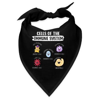 Zellen des Immunsystems - Bandana - Schwarz - Vorne