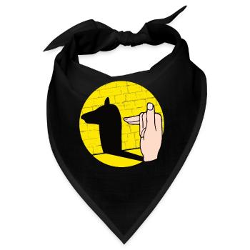 Handschattenpuppenspiel Puppen - Bandana - Schwarz - Vorne