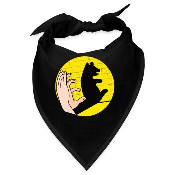 Handschattenpuppenspiel Puppen - Bandana - Schwarz - Vorne