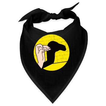 Handschattenpuppenspiel Puppen - Bandana - Schwarz - Vorne