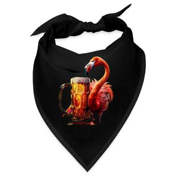 Flamingo - Bandana - Schwarz - Vorne