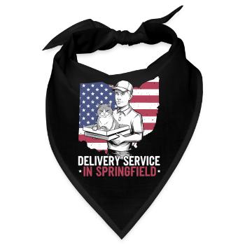 Delivery Service OH Debate  Harris Eating - Bandana - Schwarz - Vorne
