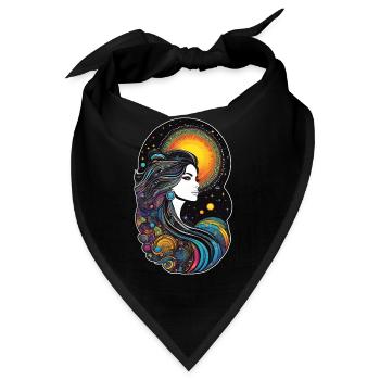 Kosmische Göttin der Schöpfung - Bandana - Schwarz - Vorne