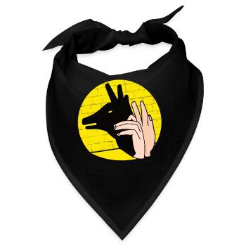 Handschattenpuppenspiel Puppen - Bandana - Schwarz - Vorne