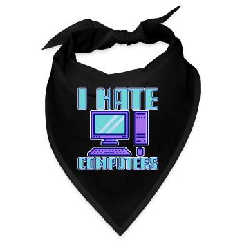 I Hate Computers 4 - Bandana - Schwarz - Vorne