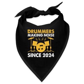Trommler, die seit 2024 Lärm machen Drumming Drum Dru - Bandana - Schwarz - Vorne