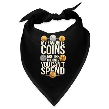 Coin Collector Coin Collection Numismatic History - Bandana - Schwarz - Vorne