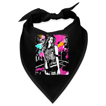 Kühne Street Fashion Kunst - Bandana - Schwarz - Vorne