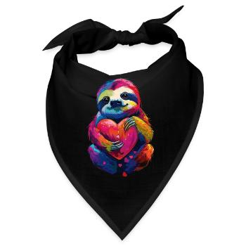 Faultier - Bandana - Schwarz - Vorne