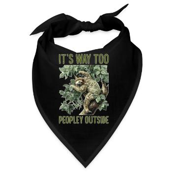 It's Way Too Peopley Outside - Bandana - Schwarz - Vorne