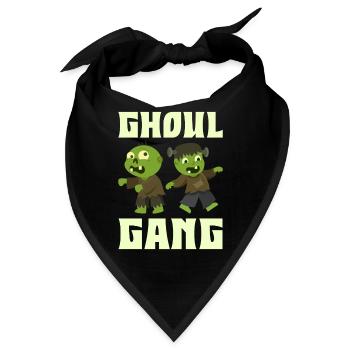 Halloween Kostüm Kinder GHUL BANDE Lustiges - Bandana - Schwarz - Vorne