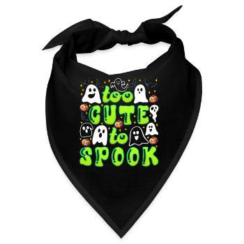 Halloween Party Kinder TOO CUTE TO SPOOK Lustig - Bandana - Schwarz - Vorne