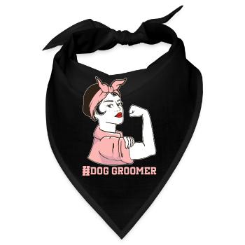 Hundegruamwelpen Haustier -Pflege -Job Salon - Bandana - Schwarz - Vorne