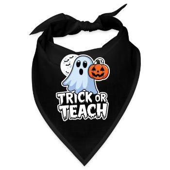 Trick Or Teach Halloween Lehrer - Bandana - Schwarz - Vorne