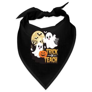 Trick Or Teach Halloween Lehrer - Bandana - Schwarz - Vorne