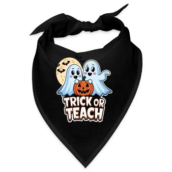 Trick Or Teach Halloween Lehrer - Bandana - Schwarz - Vorne