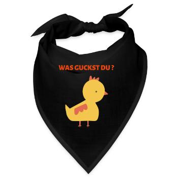 WAS GUCKST DU? - Bandana - Schwarz - Vorne