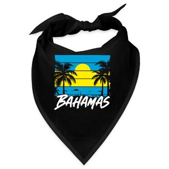 Bahamas Karibik Insel Atlantik Sommer Geschenk - Bandana - Schwarz - Vorne