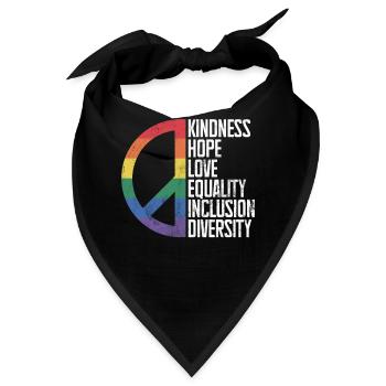 Gleichheit LGBTQ Rainbow Flag LGBTQ Stolz - Bandana - Schwarz - Vorne