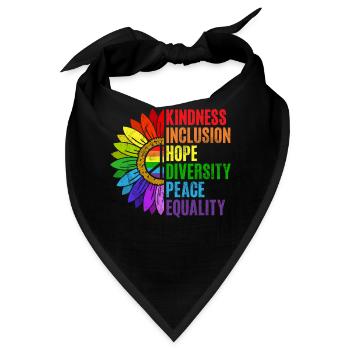 Gleichheit LGBTQ Rainbow Flag LGBTQ Stolz - Bandana - Schwarz - Vorne