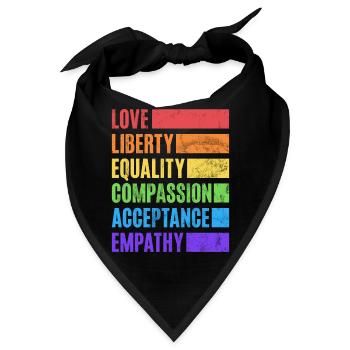 Gleichheit LGBTQ Rainbow Flag LGBTQ Stolz - Bandana - Schwarz - Vorne