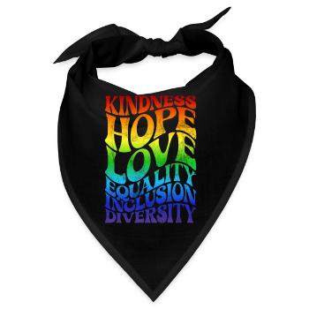 Gleichheit LGBTQ Rainbow Flag LGBTQ Stolz - Bandana - Schwarz - Vorne