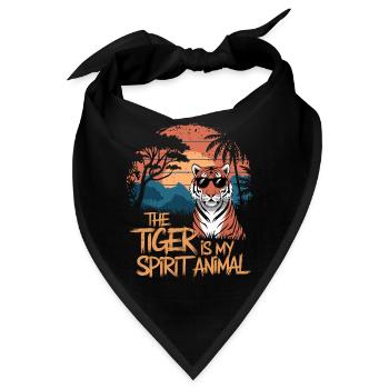 Der Tiger Ist Mein Geisttier Natur - Bandana - Schwarz - Vorne