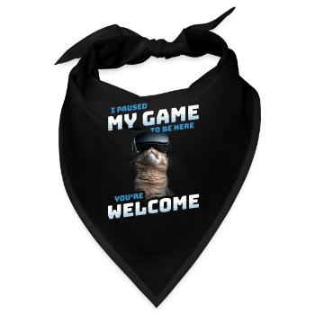 I just paused my game to be here Lustige VR Katze - Bandana - Schwarz - Vorne