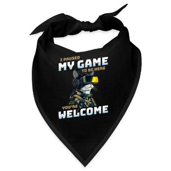 I just paused my game to be here - Gamer Katze VR - Bandana - Schwarz - Vorne