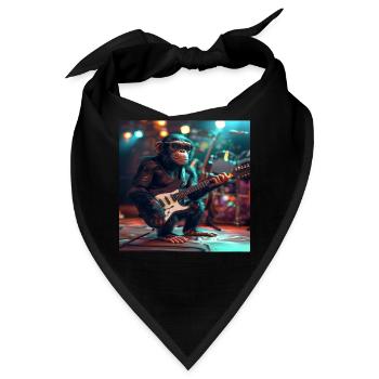 Schimpanse - Bandana - Schwarz - Vorne