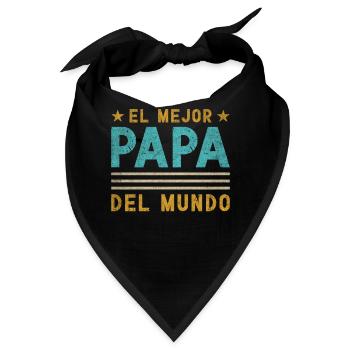 Spanischer Vater Zweisprachiger Latino Vatertag - Bandana - Schwarz - Vorne